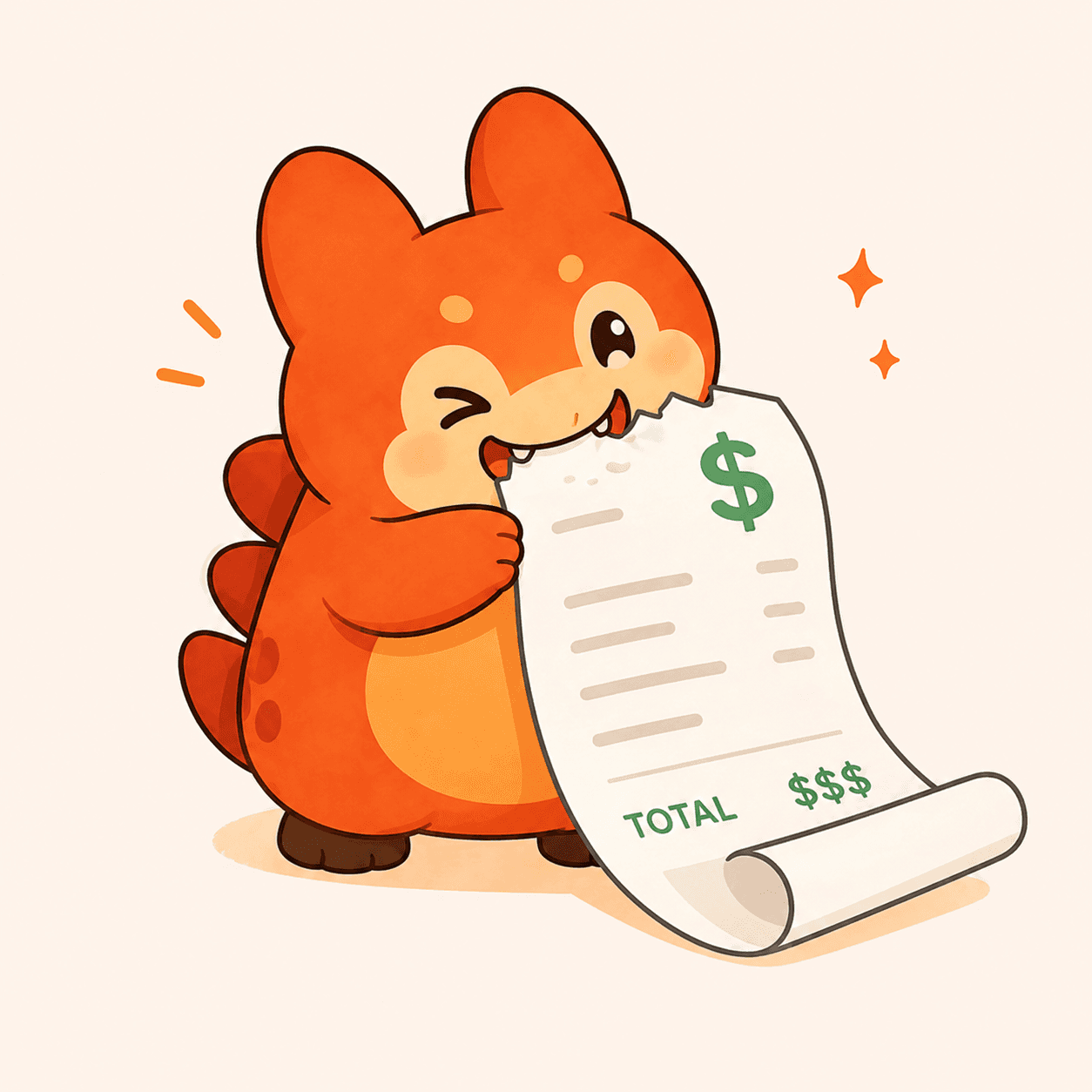 Chompie holding a cash payout